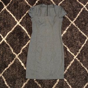 Pin stripped black pencil dress